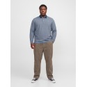 JACK & JONES PLUS Blualves langærmet polo - Insignia Blue