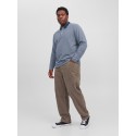 JACK & JONES PLUS Blualves langærmet polo - Insignia Blue