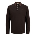 JACK & JONES PLUS Blualves langærmet polo - Hot Fudge