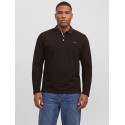 JACK & JONES PLUS Blualves langærmet polo - Hot Fudge