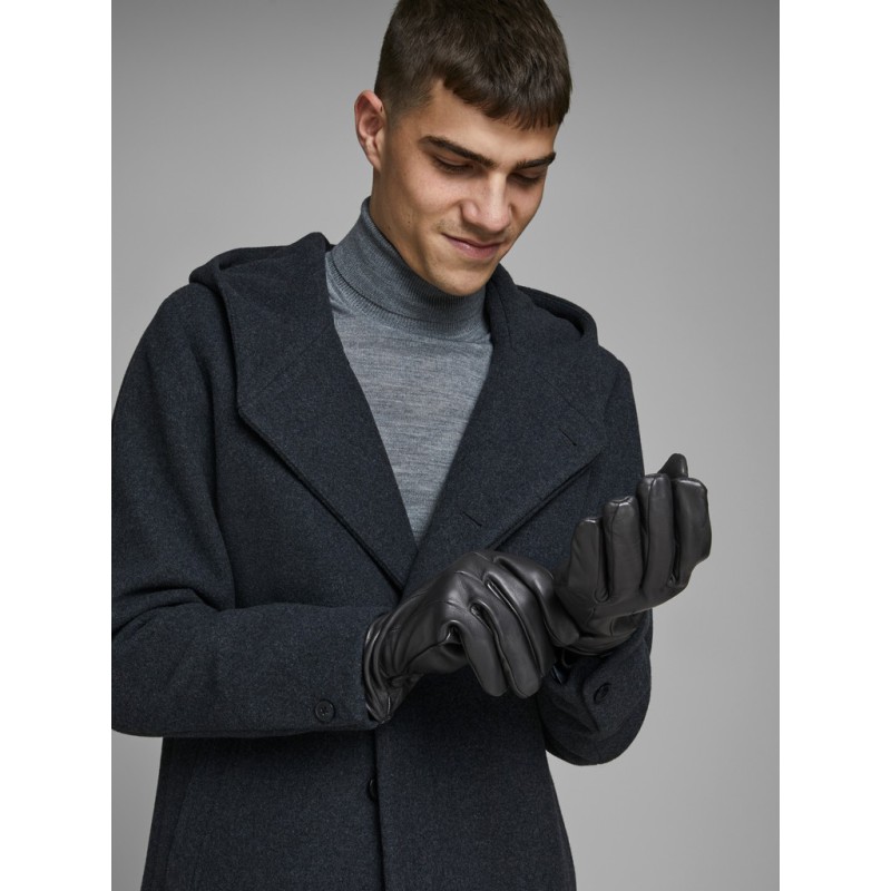 JACK & JONES Montana læderhandsker - Black
