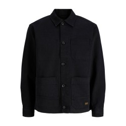 JACK & JONES PLUS Bluderry worker overshirt - Black
