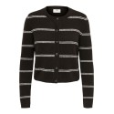 JDY Chloe strikcardigan - Chocolate Torte / Melange