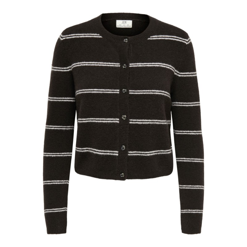 JDY Chloe strikcardigan - Chocolate Torte / Melange