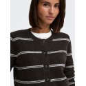 JDY Chloe strikcardigan - Chocolate Torte / Melange