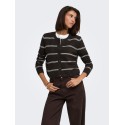 JDY Chloe strikcardigan - Chocolate Torte / Melange