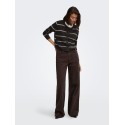 JDY Chloe strikcardigan - Chocolate Torte / Melange