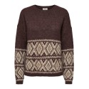 JDY Dina on faroe island strik pullover - Coffee Bean