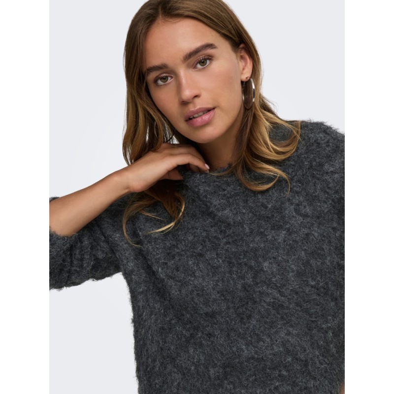 JDY Emmy strik pullover - Dark Grey Melange