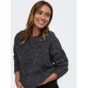 JDY Emmy strik pullover - Dark Grey Melange