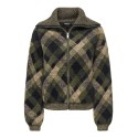 ONLY Maroon langærmet zip strikcardigan -  Forest Night
