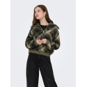 ONLY Maroon langærmet zip strikcardigan -  Forest Night