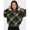 ONLY Maroon langærmet zip strikcardigan -  Forest Night