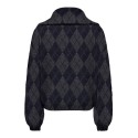 ONLY Maroon langærmet zip strikcardigan - Night Sky