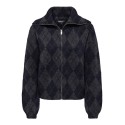 ONLY Maroon langærmet zip strikcardigan - Night Sky