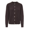 ONLY Kalibu strikcardigan - Chocolate Brown