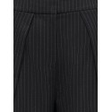 ONLY Pinya pleat barrel bukser - Black / Cloud Dancer Pinstripes