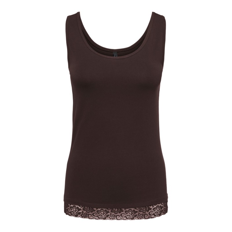 ONLY Live love tanktop - Chocolate Torte / Lace