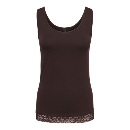 ONLY Live love tanktop - Chocolate Torte / Lace