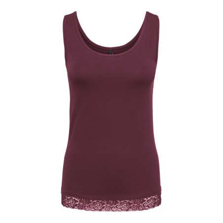 ONLY Live love tanktop - Fig / Lace