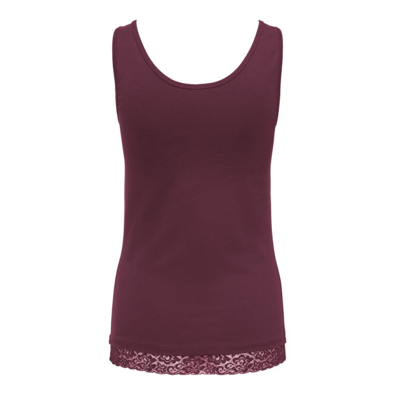 ONLY Live love tanktop - Fig / Lace