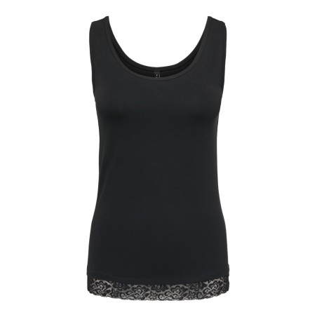 ONLY Live love tanktop - Black / Lace