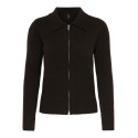 ONLY Macey zipper strikcardigan - Coffee Bean / Silver Zip