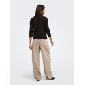 ONLY Macey zipper strikcardigan - Coffee Bean / Silver Zip