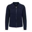 ONLY Macey zipper strikcardigan - Night Sky / Silver Zip