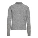 ONLY Macey zipper strikcardigan - Medium Grey Melange / Silver Zip