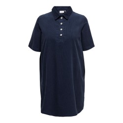 ONLY CARMAKOMA Gry-Nessa fløjlskjole - Navy Blazer