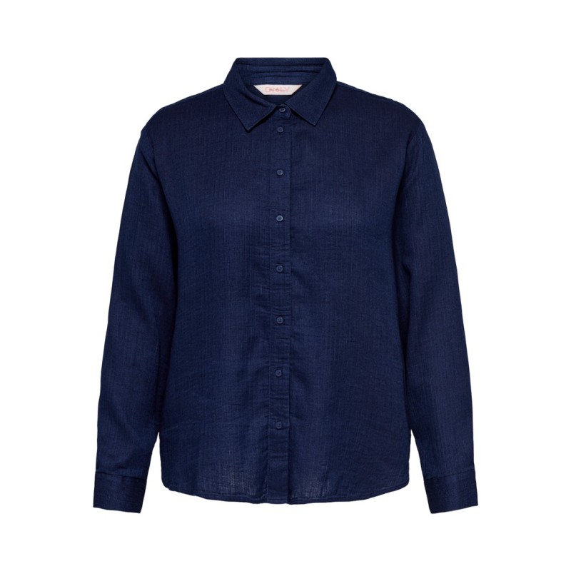 ONLY CARMAKOMA Leoni langærmet skjorte - Vintage Indigo