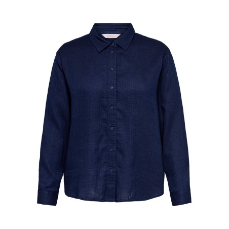 ONLY CARMAKOMA Leoni langærmet skjorte - Vintage Indigo
