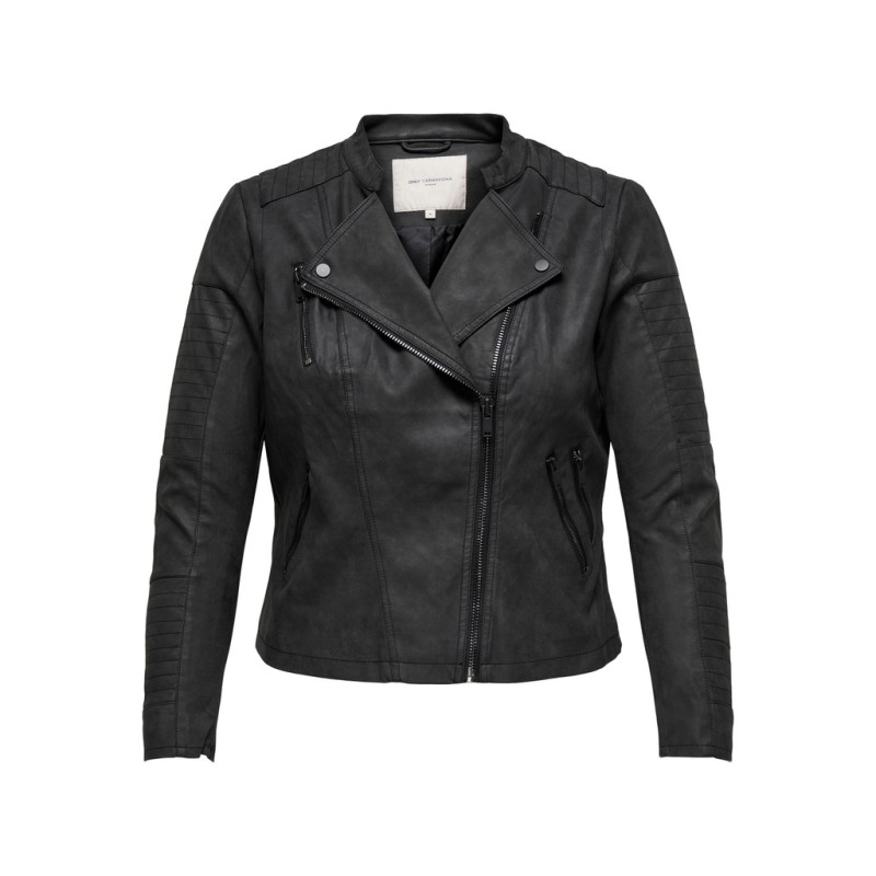 ONLY CARMAKOMA Avana bikerjakke - Black