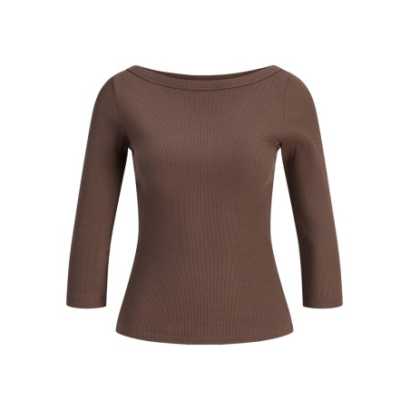JJXX Fiffi 3/4 boatneck T-shirt - Bracken