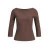 JJXX Fiffi 3/4 boatneck T-shirt - Bracken