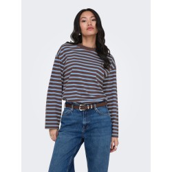 ONLY Freja langærmet bluse - Shopping Bag / Chambray blue