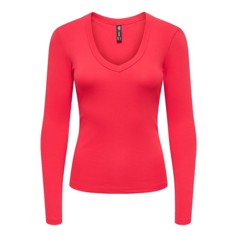 ONLY Riley langærmet bluse - Lollipop
