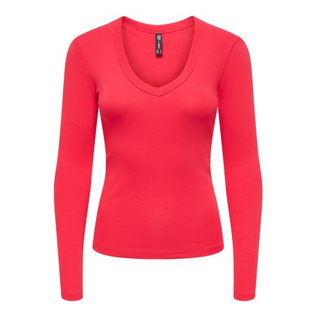 ONLY Riley langærmet bluse - Lollipop