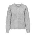 ONLY Kalibu langærmet strikcardigan - Light Grey Melange