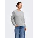 ONLY Kalibu langærmet strikcardigan - Light Grey Melange