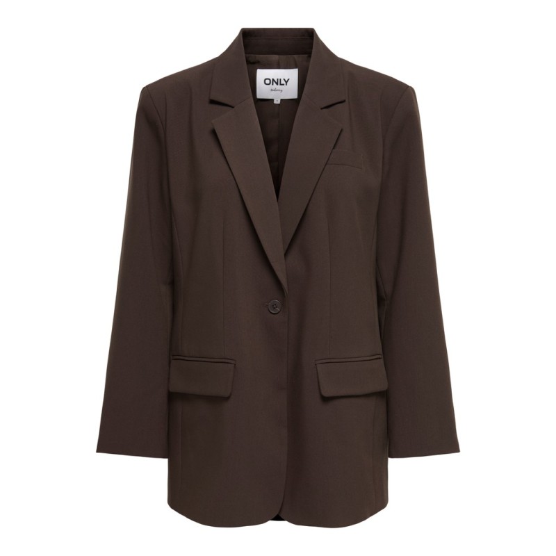 ONLY Linda-Raven langærmet blazer - Coffee Bean