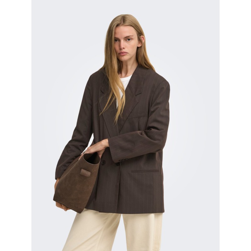 ONLY Alden pinstripe blazer - Mole