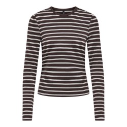 ONLY Nina langærmet bluse - Coffee Bean