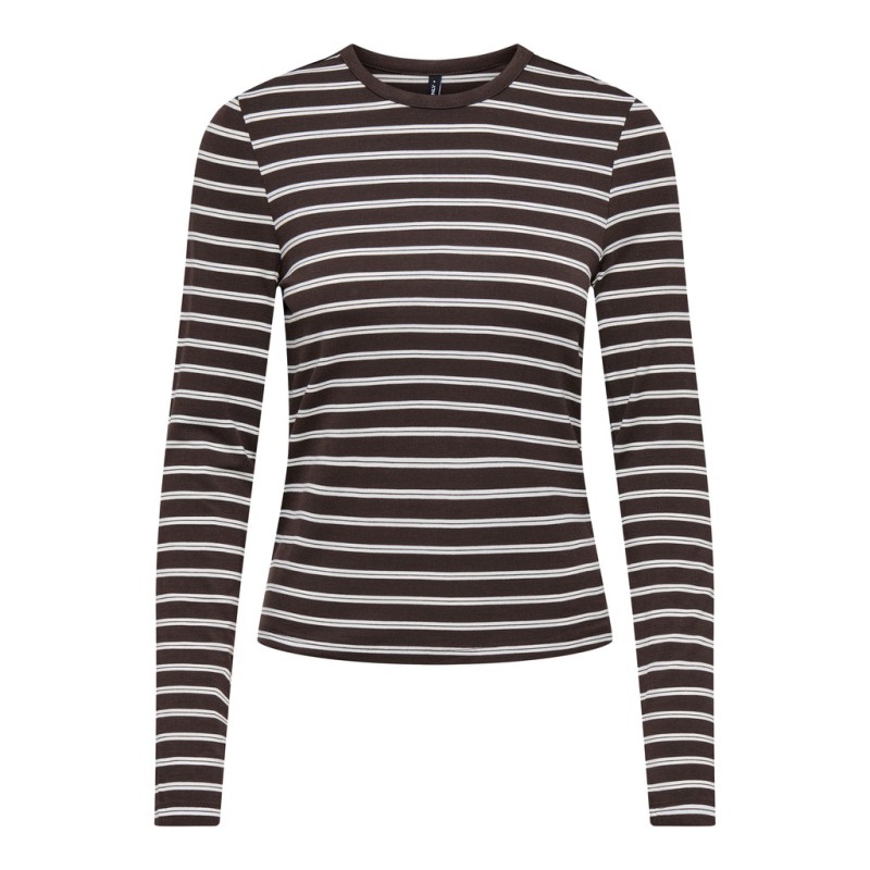 ONLY Nina langærmet bluse - Coffee Bean