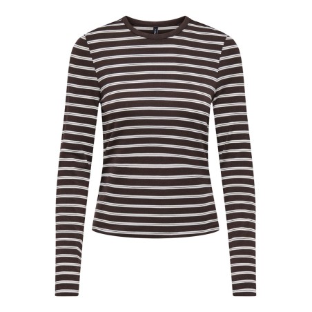 ONLY Nina langærmet bluse - Coffee Bean
