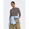 ONLY Nina langærmet bluse - Coffee Bean