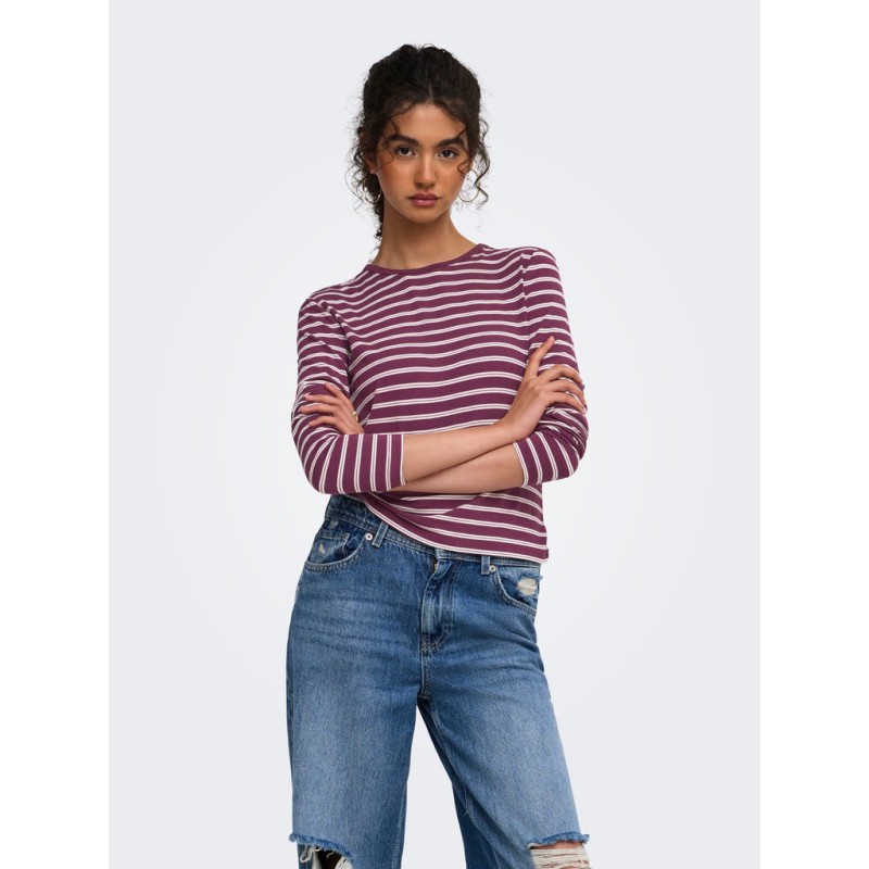 ONLY Nina langærmet bluse - Fig