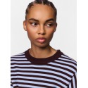 PIECES Jassy langærmet stribet strik - Hot Fudge / CASHMERE BLUE