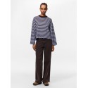 PIECES Jassy langærmet stribet strik - Hot Fudge / CASHMERE BLUE